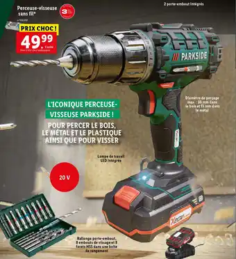 Lidl Perceuse-visseuse sans fil offre
