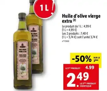 Lidl Huile d'olive vierge extra offre