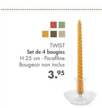 Casa Twist Set De 4 Bougies offre