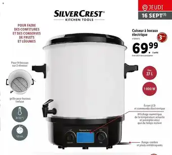 Lidl Cuiseur à Bocaux électrique Silver Crest offre