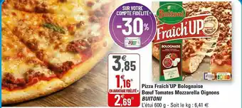 G20 Pizza Fraîch'up Bolognaise Bœuf Tomates Mozzarella Oignons Buitoni offre