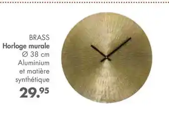 Casa Brass Horloge Murale offre