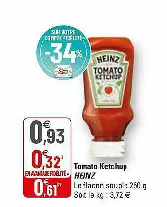 G20 Tomato Ketchup Heinz offre
