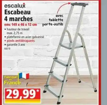 Norma Escabeau 4 Marches Escalux offre