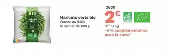 Picard Haricots Verts Bio offre