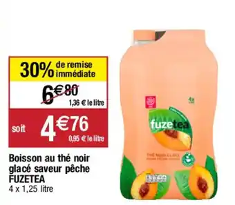 Migros Boisson au thé noir glacé saveur pêche FUZETE offre