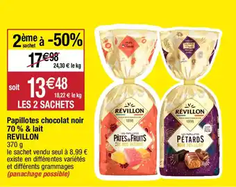 Migros Papillotes chocolat noir 70 % & lait offre