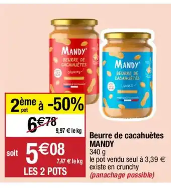 Migros Beurre de cacahuètes MANDY offre