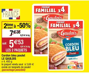 Migros Cordon bleu poulet LE GAULOIS offre