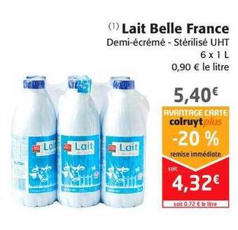 Colruyt Lait Belle France offre