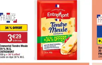 Migros Emmental Tendre Meule 29% M.G. ENTREMONT offre