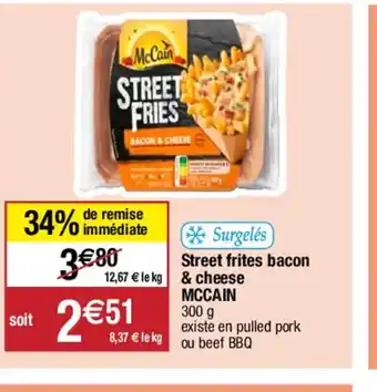 Migros Surgelés Street frites bacon offre
