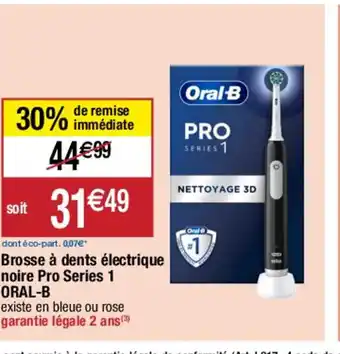 Migros Brosse à dents électrique noire Pro Series 1 ORAL-B offre
