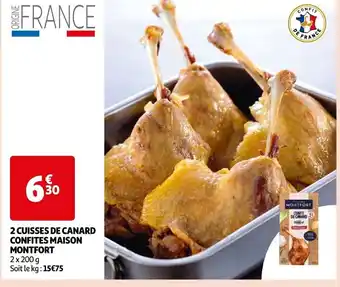 Auchan 2 CUISSES DE CANARD CONFITES MAISON MONTFORT offre