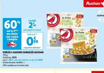 POÊLÉE 4 SAISONS SURGELÉE AUCHAN