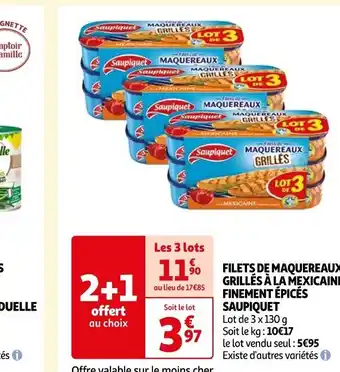 Auchan FILETS DE MAQUEREAUX GRILLÉS À LA MEXICAINE offre