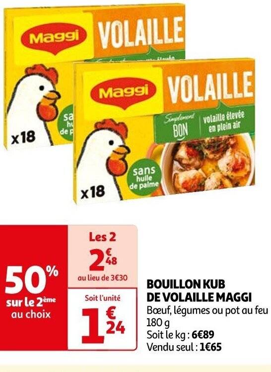 Promo BOUILLON KUB DE VOLAILLE MAGGI chez Auchan