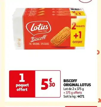Auchan BISCOFF ORIGINAL LOTUS offre
