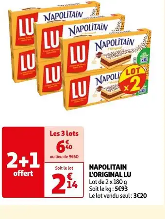 Auchan NAPOLITAIN L'ORIGINAL LU offre