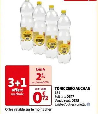Auchan TONIC ZERO AUCHAN 1,51 offre