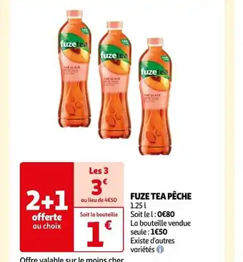Auchan FUZE TEA PÊCHE 1.25 l offre