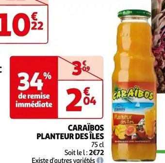Auchan CARAÏBOS PLANTEUR DES ÎLES 75 cl offre