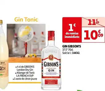 Auchan GIBSON'S LONDON DRY offre