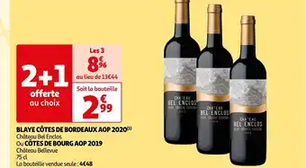 Auchan BLAYE CÔTES DE BORDEAUX AOP 2020 offre