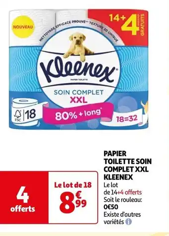 Auchan PAPIER TOILETTE SOIN COMPLET XXL KLEENEX offre