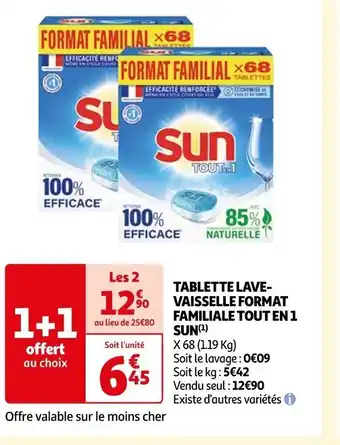 Auchan TABLETTE LAVE-VAISSELLE FORMAT offre