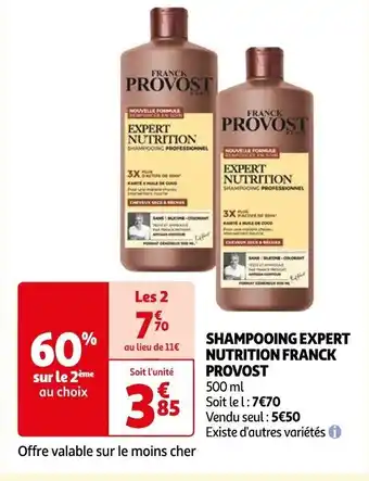 Auchan SHAMPOOING EXPERT NUTRITION FRANCK PROVOST offre