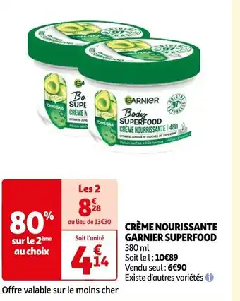 Auchan CRÈME NOURISSANTE GARNIER SUPERFOOD 380 ml offre