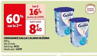 Auchan CROISSANCE GALLIA CALISMA BLEDINA offre