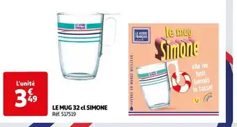 Auchan LE MUG 32 cl SIMONE offre