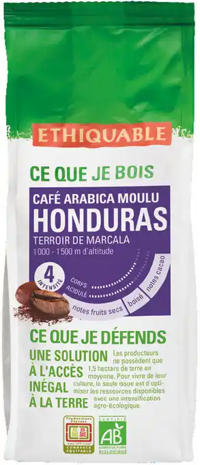 U Express Bon plan sur la gamme cafe bio de la marque Ethiquable offre