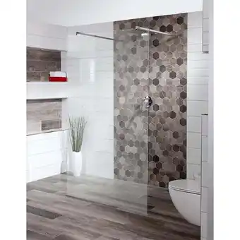 Brico Cash Swiss aqua technologies walk-in paroi de douche à l'italienne anti calcaire 117x200 cm (wi120) offre