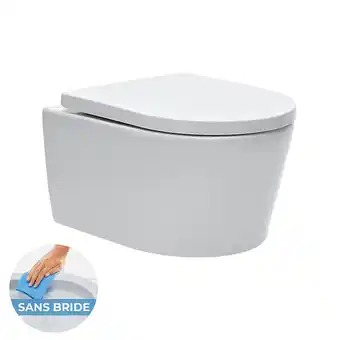 Swiss aqua technologies wc suspendu sans bride et fixations invisibles + abattant frein de chute (satrimless)