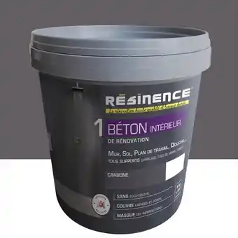 Bricomarché Enduit béton mur, sol carrelage resinence, gris carbone, 4 kg offre