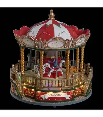 Manège de noël carrousel lumineux, animé et musical