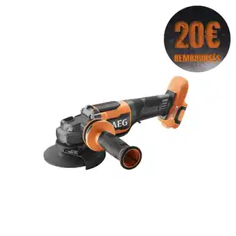 Bricomarché Meuleuse aeg - bews18-125blpx2-0 - 18v brushless - 125mm - sans batterie ni chargeur offre