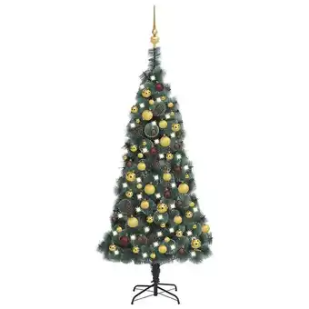 Bricorama Vidaxl arbre de noël artificiel avec led et boules vert 120 cm pvc pe offre