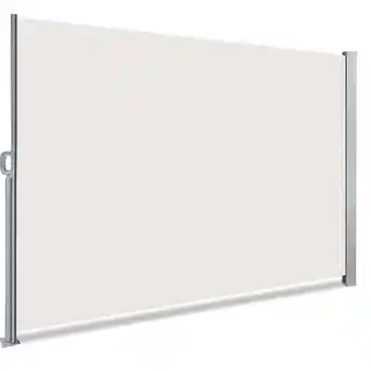 Vounot paravent retractable avec housse de protection 180x300cm beige