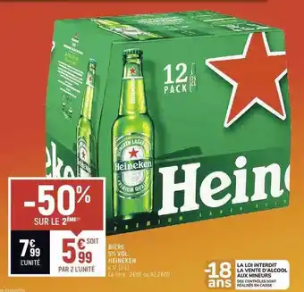 Spar Bière 5% Vol Heineken -50% Sur Le 2ème offre