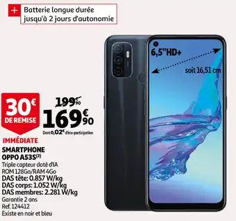 Auchan Smartphone Oppo A53s offre