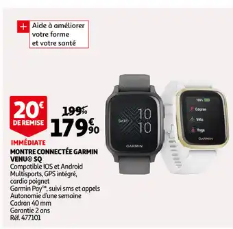 Auchan Montre Connectée Garmin Venu Sq offre