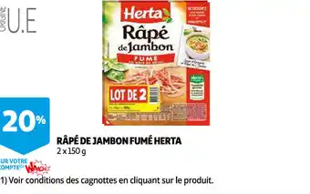 Auchan Râpé De Jambon Fumé Herta offre