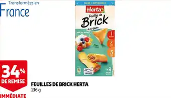 Auchan Feuilles De Brick Herta offre