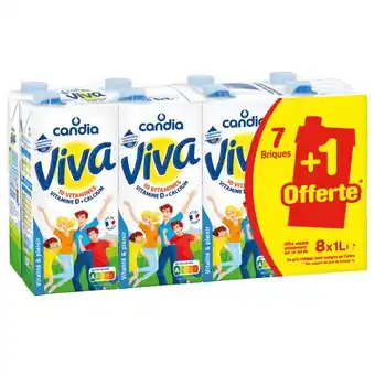 Auchan Supermarché Lait vitaminé viva candia offre