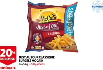 Auchan Just Au Four Classique Surgelé Mc Cain offre