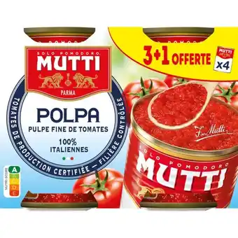 Auchan Pulpe fine de tomates mutti offre